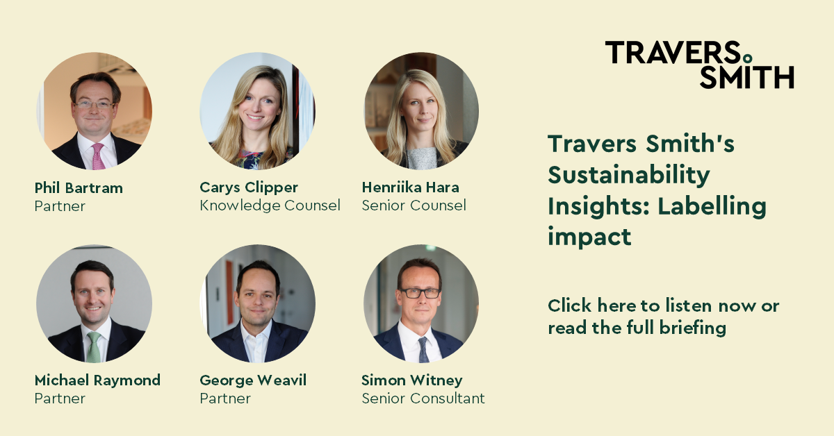 Travers Smith's Sustainability Insights Labelling impact Travers Smith
