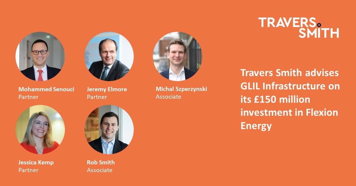 Travers Smith advises GLIL Infrastructure on its £150 million