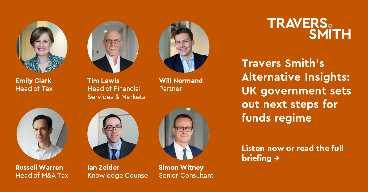 Travers Smith's Alternative Insights UK government sets out next steps