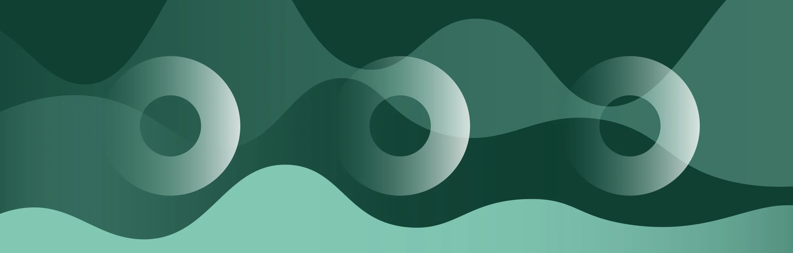 Abstract green mountain illustration