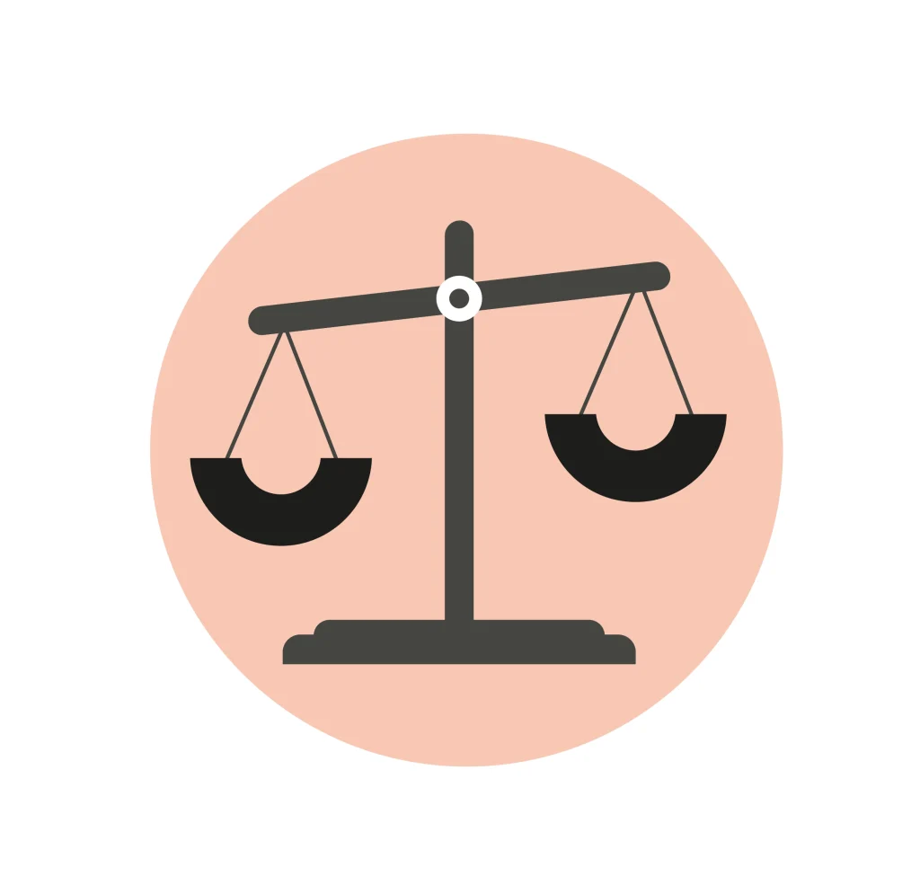 Illustration of legal scales