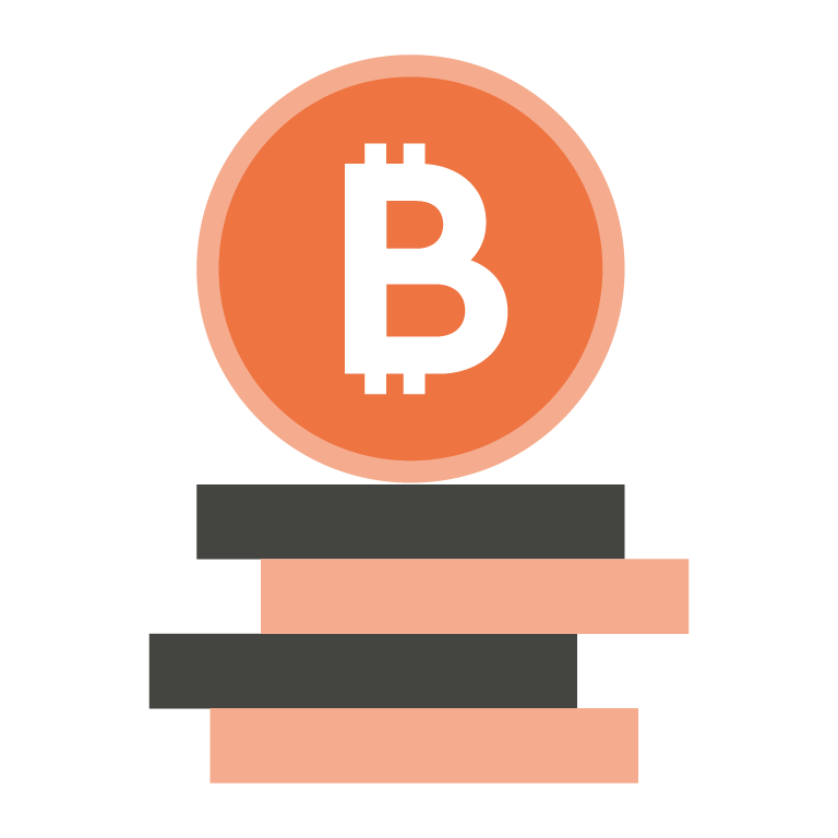 Illustration of bitcoins